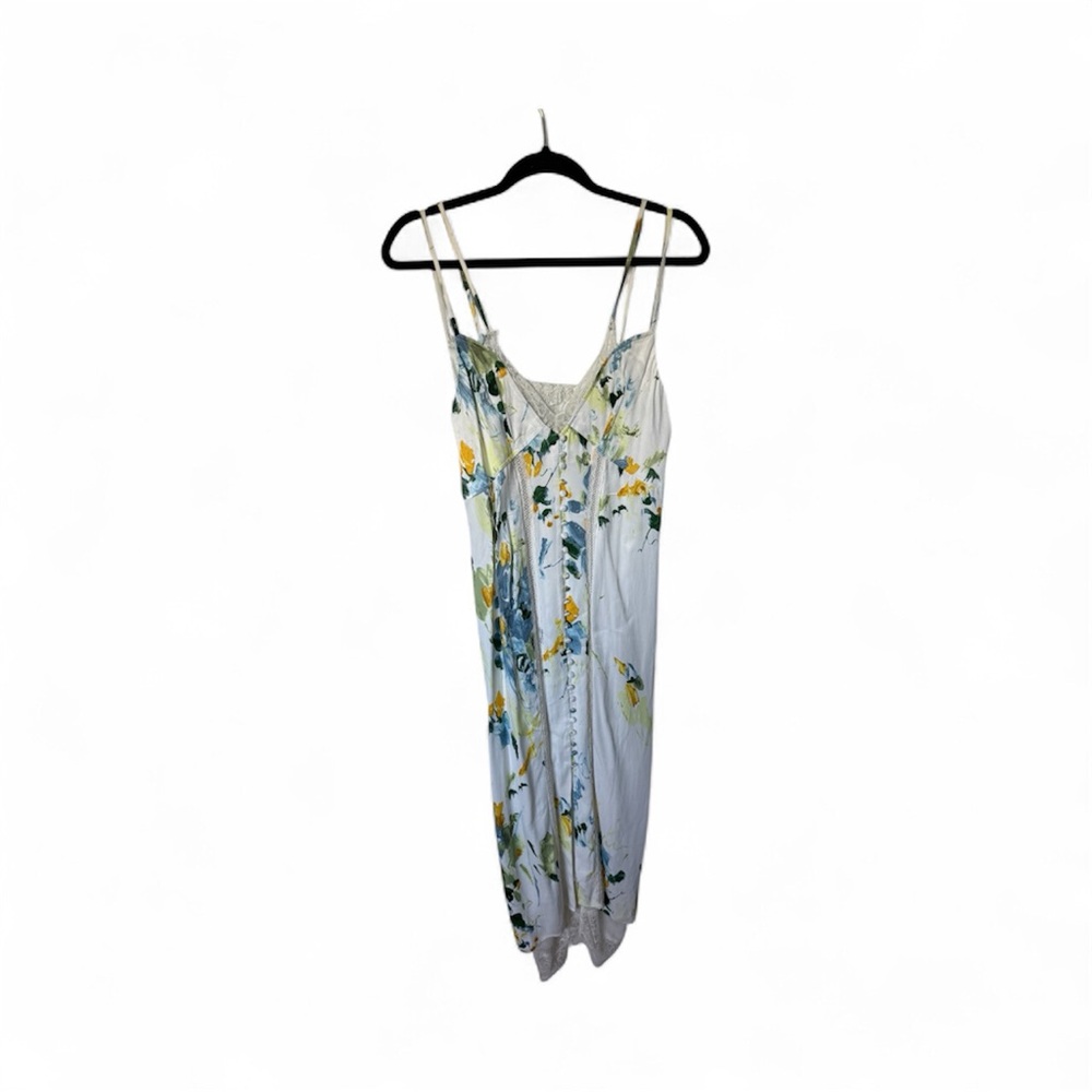 Maeve White Floral Midi Dress